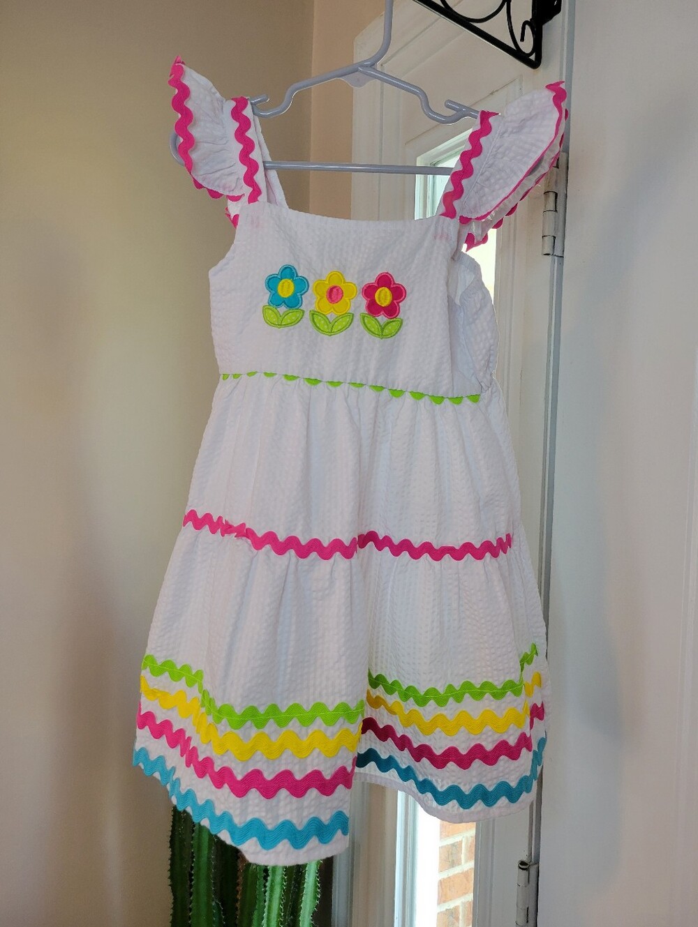 Rare Edition Baby Girls' Square Neck Spring Floral Dress, Size 4T